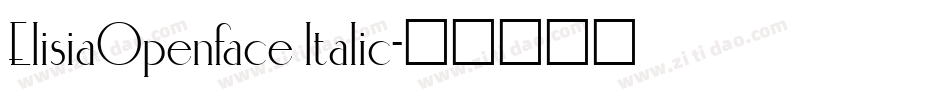 ElisiaOpenface Italic字体转换